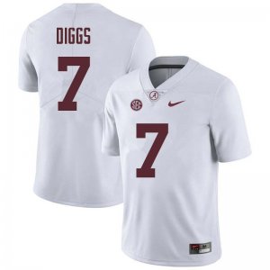 NCAA Men's Alabama Crimson Tide #7 Trevon Diggs Stitched College Nike Authentic White Football Jersey WP17M76JU